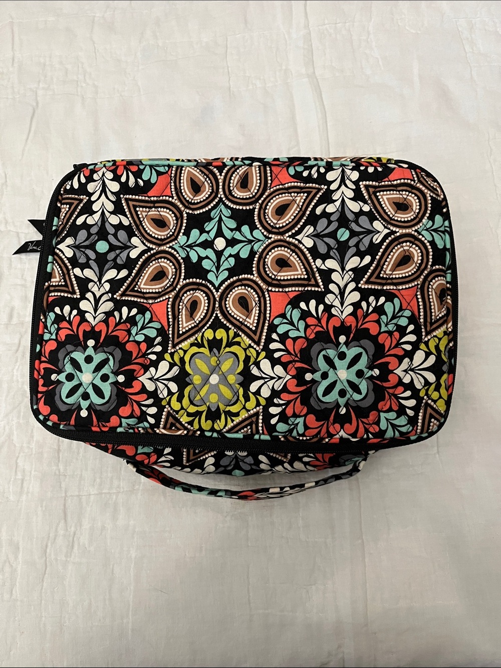 Vera Bradley Black Multi Floral Medallion Cosmetic Cases